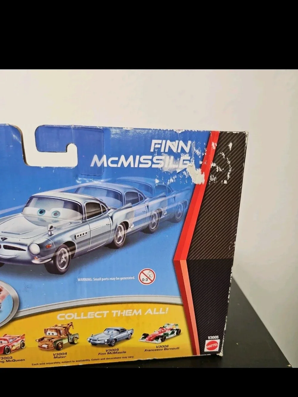 Disney Cars 2 FINN MCMISSILE Pullback Retrofriction 2010 Blue Car V3005